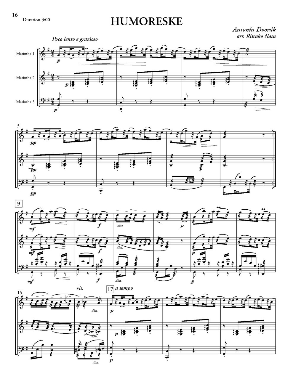 classics for marimba trio c alan publications marimba notes chart