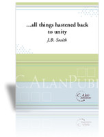 ...all things hastened back to Unity
