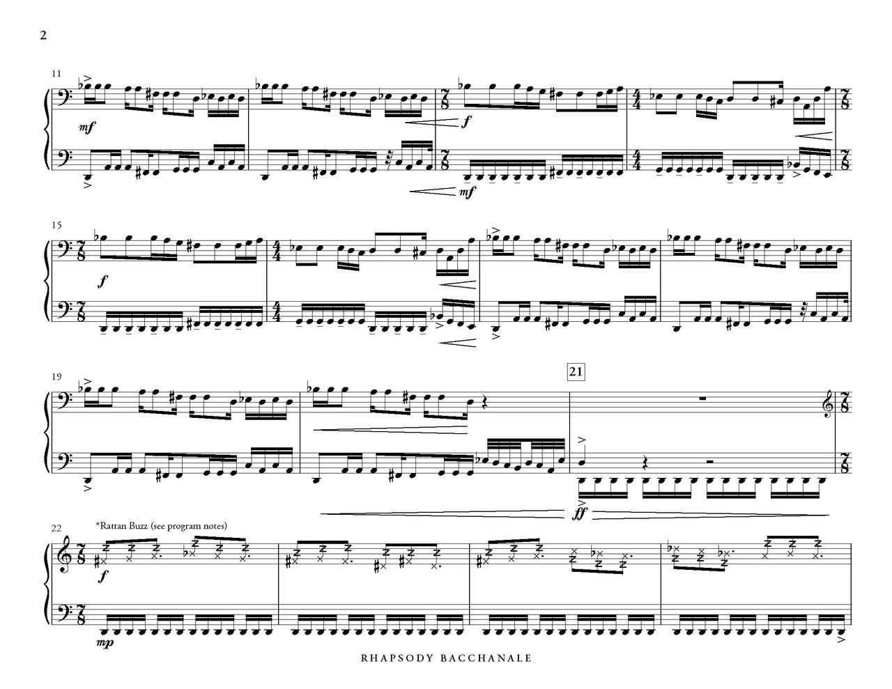 Rhapsody Bacchanale Solo 2 Mallet Marimba Caleb Pickering