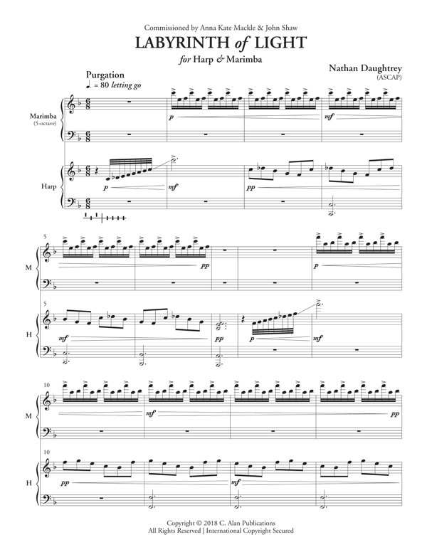 Labyrinth Of Light Duet For Harp Marimba Nathan Daughtrey