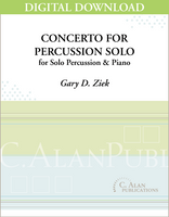 Concerto for Percussion Solo (piano reduction) - Gary Ziek [DIGITAL]