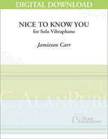 Nice to Know You (Solo Vibraphone) [DIGITAL]