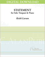 Statement for Timpani and Piano [DIGITAL]