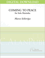 Coming to Peace (Solo 5-oct Marimba) [DIGITAL]