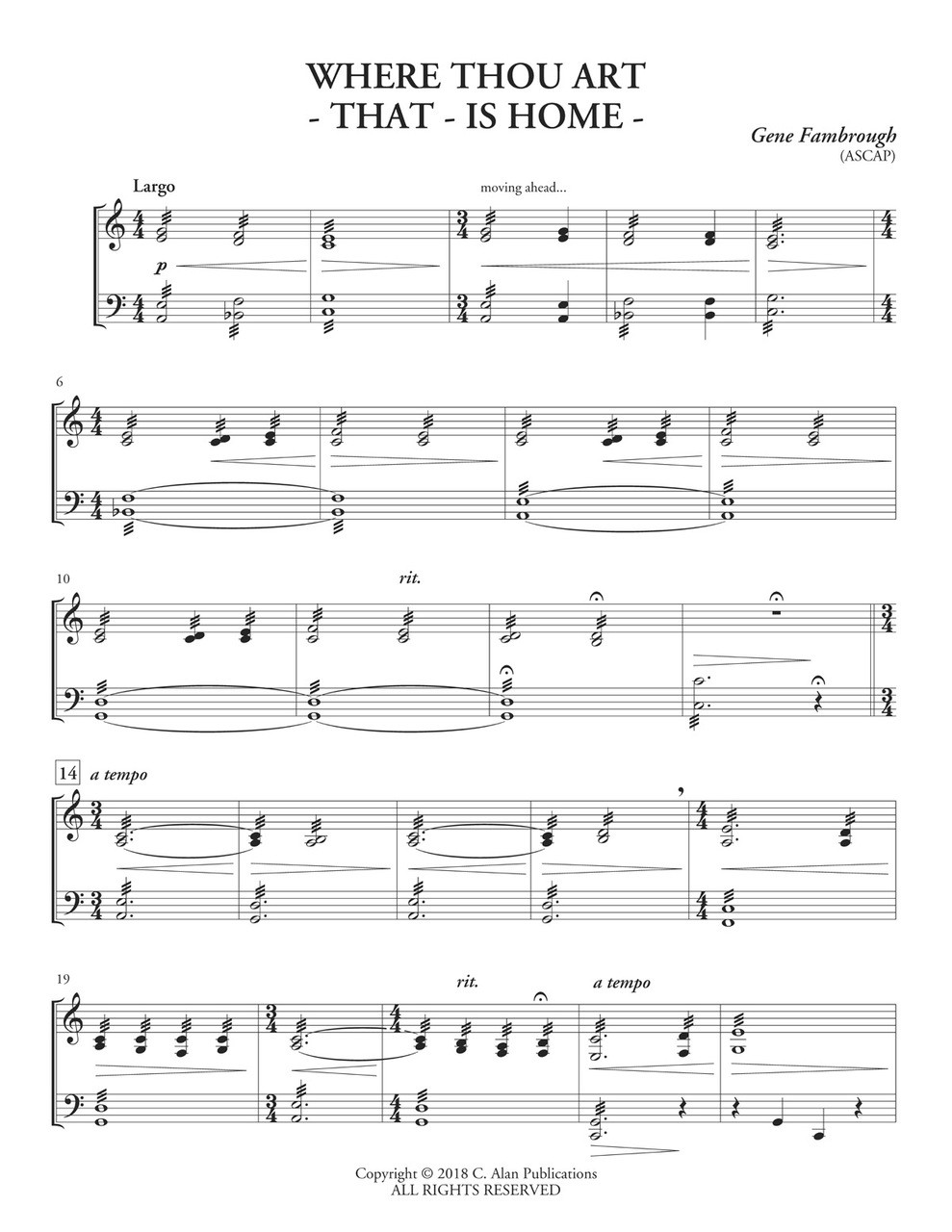 Where Thou Art That Is Home Solo Marimba Gene Fambrough Where Thou Art That Is Home Solo Marimba Gene Fambrough