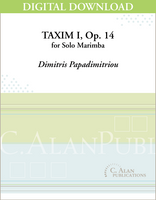Taxim I, op. 14 (Solo 4-Mallet Marimba) [DIGITAL]