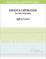 Modus Operandi (Solo 4-Mallet Marimba) [DIGITAL]