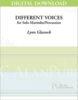 Different Voices (Solo Marimba/Percussion) [DIGITAL]