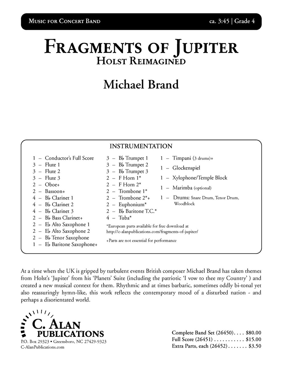 Fragments Of Jupiter Band Gr 4 Michael Brand Fragments Of Jupiter Band Gr 4 Michael Brand