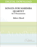 Sonata For Marimba Quartet - Robert Marek [DIGITAL SCORE]