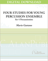 Four Studies for Young Percussion Ensemble - Mario Gaetano [DIGITAL]