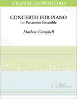 Concerto for Piano & Percussion Ensemble - Mathew Campbell [DIGITAL SCORE]