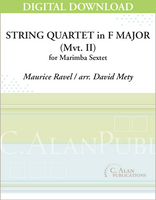 String Quartet in F Major, Mvt. II - arr. David Mety [DIGITAL]