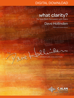 what clarity? (Solo Multi-Percussion + Piano) - Dave Hollinden [DIGITAL]