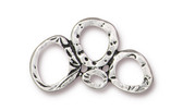 Intermix 3 Ring Link, Antiqued Silver Plate
