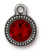 Siam Beaded Drop, Antiqued Pewter