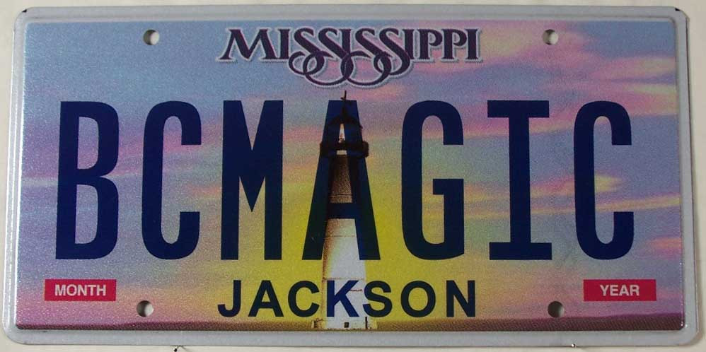 Mississippi Vanity BCMAGIC License Plate Larry's License Plates