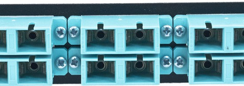 MAP Series Adapter Plates - 12 SC Multimode Duplex Aqua