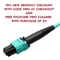 Reversible MPO Jumper – 12 Fiber 40GbE, 40GBASE-SR4, OM3/OM4 Plenum Aqua