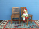 Pair of two Red Oak Solid Wood Child Chairs with 14-in seat height and Dark Oak stained finish View 2