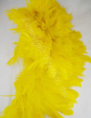 Rooster Feathers Schlappen, Yellow, 3-5 inch, per FOOT