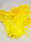 YELLOW Rooster Saddle Feathers 4 - 5 Inch Per ounce