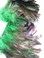 ROOSTER Schlappen Feathers half bronze dyed Green, per foot