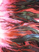 COQUE Feathers half bronze 7-10 inch,  Hot Pink, per YARD