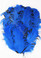 Millinery Feather Pad Curly Goose Black/Blue