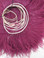 OSTRICH FEATHER FRINGE,  Short, Burgundy, per foot