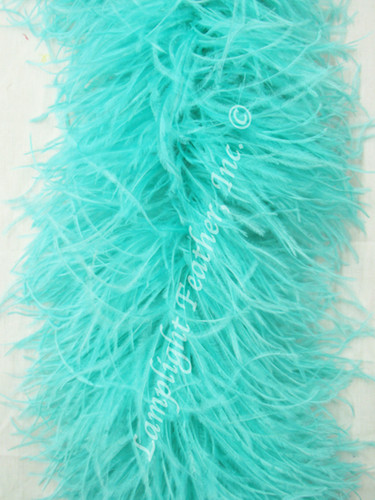 Aqua Ostrich Feather 6 Ply Boa