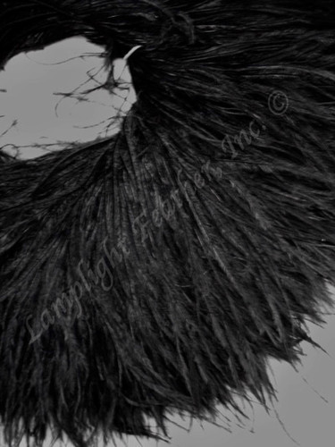 Black Ostrich Fringe Premium 5-6 inch