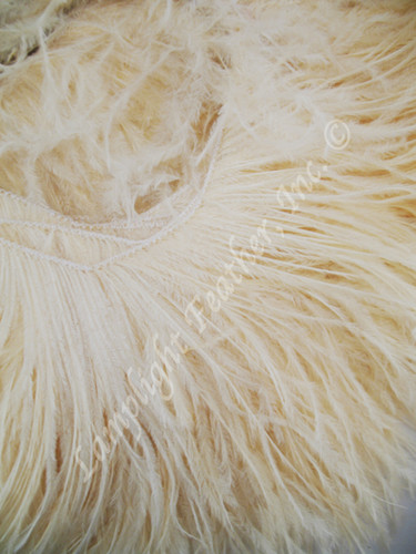 Ivory Ostrich Fringe Premium 5-6 inch per SIX (6) yards