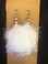 Feather Earrings White with bright edging item silver