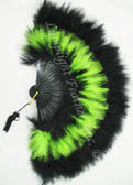 Feather Fan Marabou lime and Black