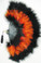Feather Fan Marabou Orange and Black