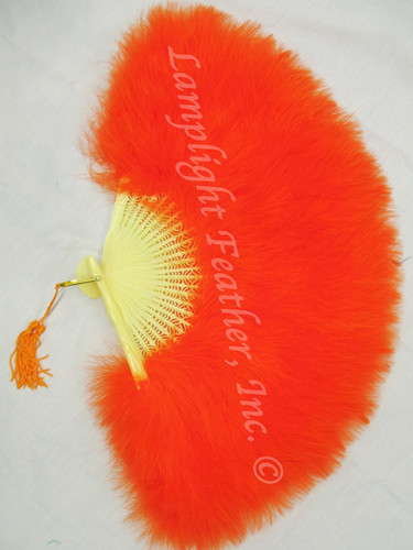 Feather Fan Marabou Orange