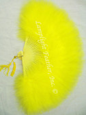 Feather Fan Marabou Yellow