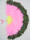 Candy Pink Marabou Peacock Feather Fan 28" x 15" per each