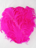 Millinery Feather Pad Curly Goose Fuchsia
