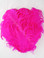 Millinery Feather Pad Curly Goose Fuchsia