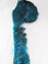 Feather Trim, Guinea dyed Turquoise, per yard