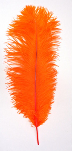 Orange Ostrich Feather 16-20 inch Long