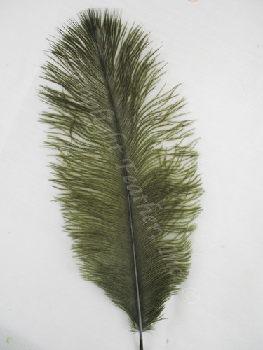 Moss Green Mini Ostrich Feathers 5-8 Inch per Dozen