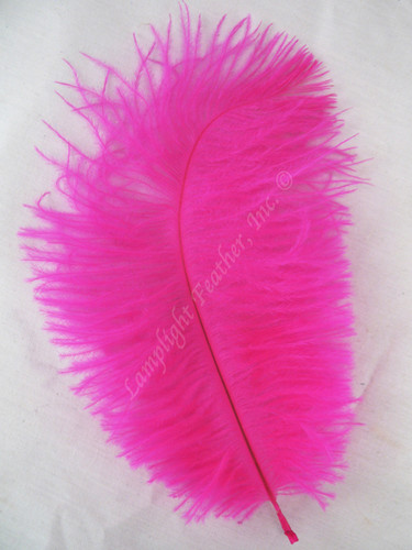 Fuchsia Mini Ostrich Feathers 5-8 Inch per Dozen