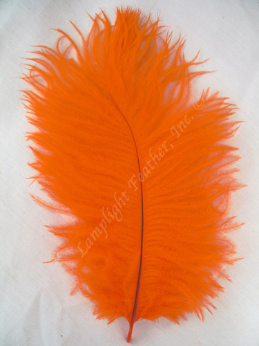 Orange Mini Ostrich Feathers 5-8 Inch per Dozen