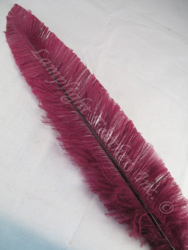 OSTRICH NANDU, LONG, Burgundy 16-19 inch per Each