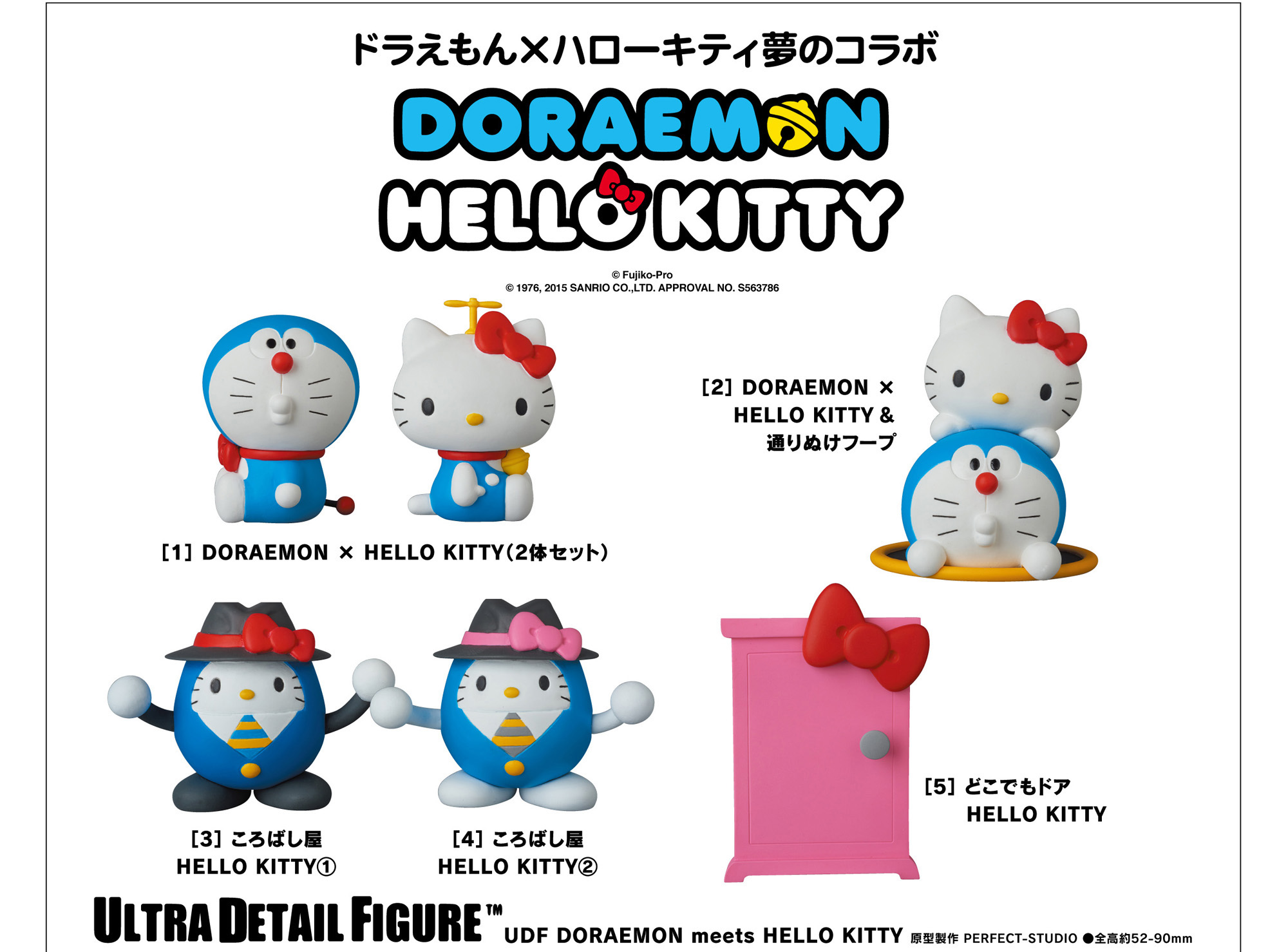 Ultra Detail Figure No.273 UDF DORAEMON meets HELLO KITTY Dokodemo Door  HELLO KITTY