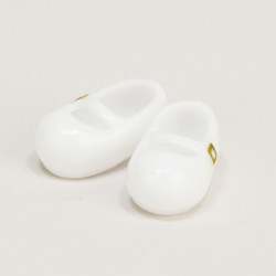 OBITSU BODY ACCESSORY - Obitsu Body 11cm Round Toe Strap Shoes - White