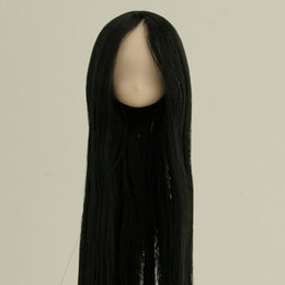 OBITSU BODY 11 - Head Part with Rooted Hair (Black) for 11 cm body (White Skin)